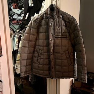 Men’s lightweight light gray bomber jacket